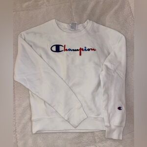 White Champion Crewneck